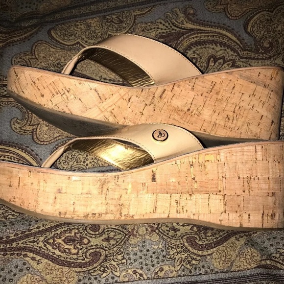 Sam Edelman Romy Cork Wedge Sandals 10 - Picture 4 of 8